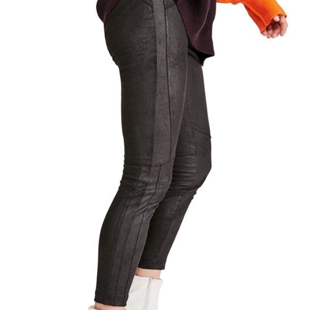 NWT Free People Midnight Vegan Suede Skinny Pants Size M